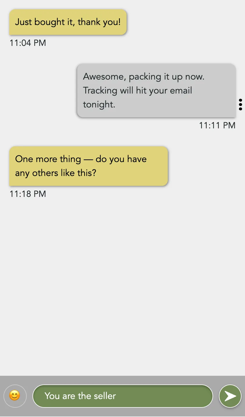 The same conversation on a phone